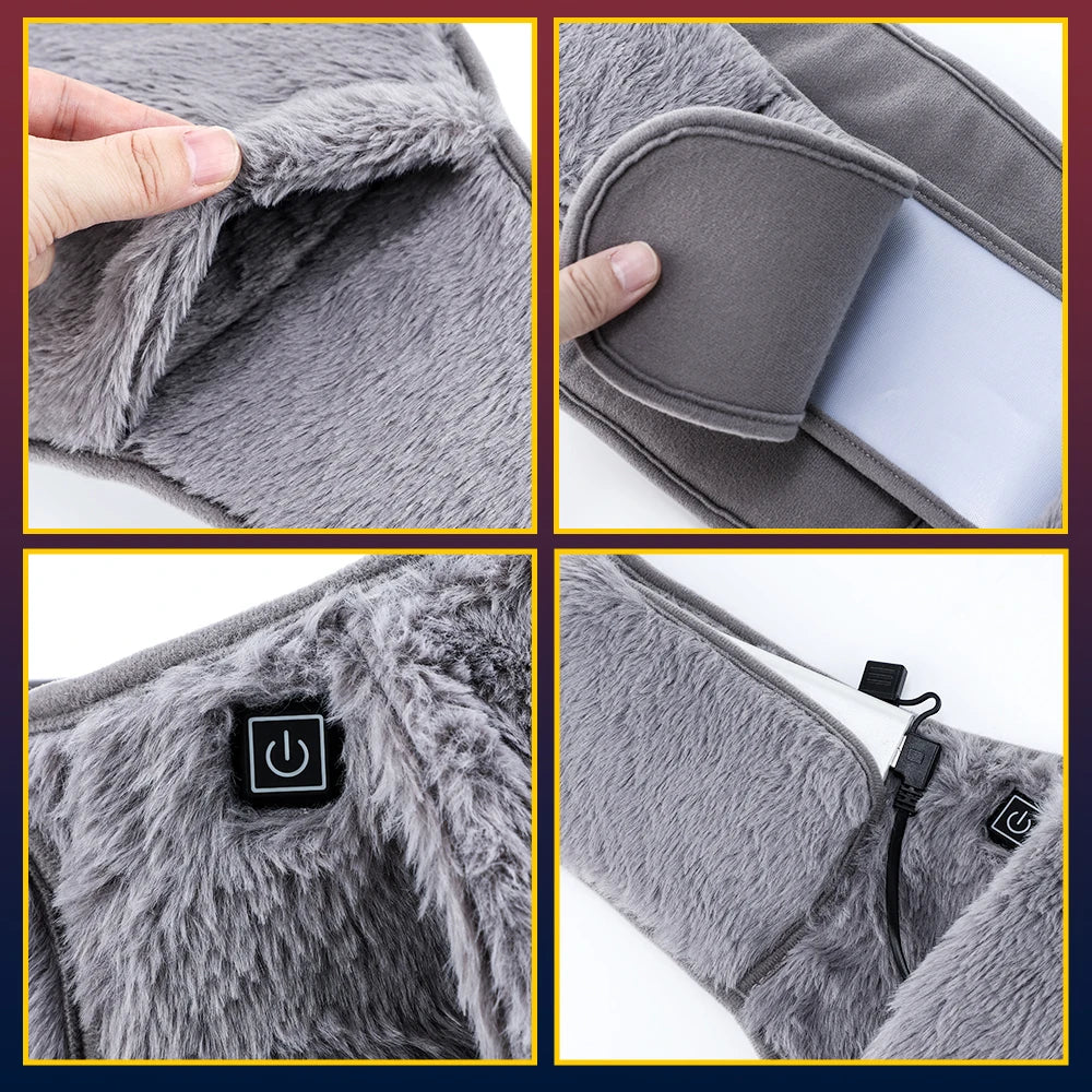 Ceinture chauffante multifonction USB – Soulage le dos, le ventre et réchauffe les mains